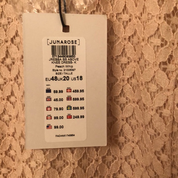 π₯HPπ₯ NWT JUNAROSE PEACHY NUDE DRESS - Picture 5 of 5